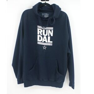 Dallas Cowboys Authentic Navy Blue Run DAL Graphic Hoodie Mens XL Pullover